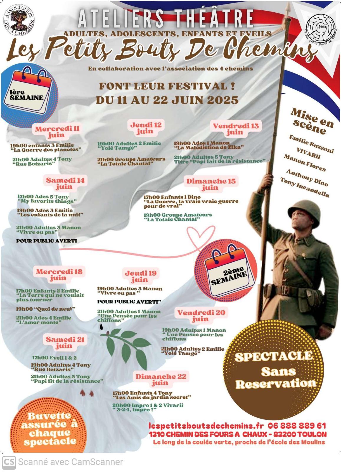 Festival de thtre des Ateliers  Les Petits Bouts de Chemins 