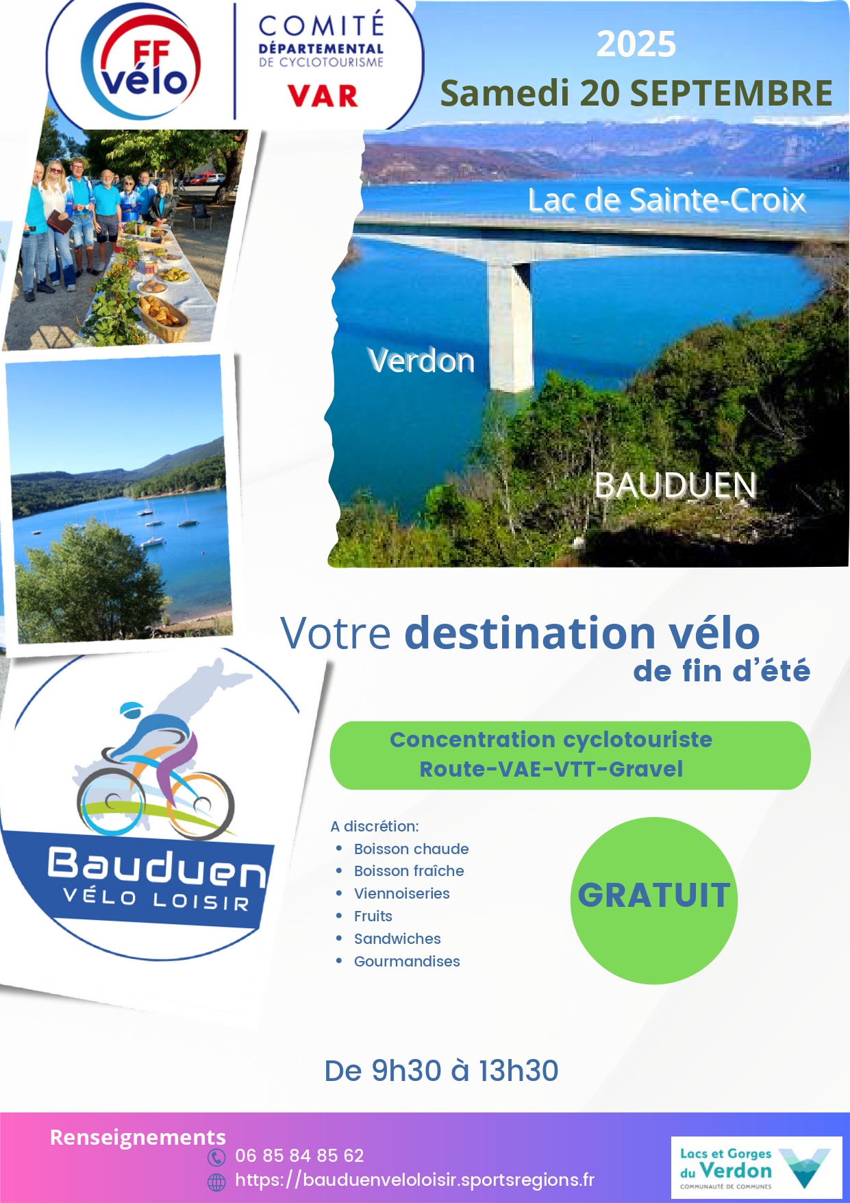 Concentration de fin d't  vlo avec Bauduen Vlo Loisir