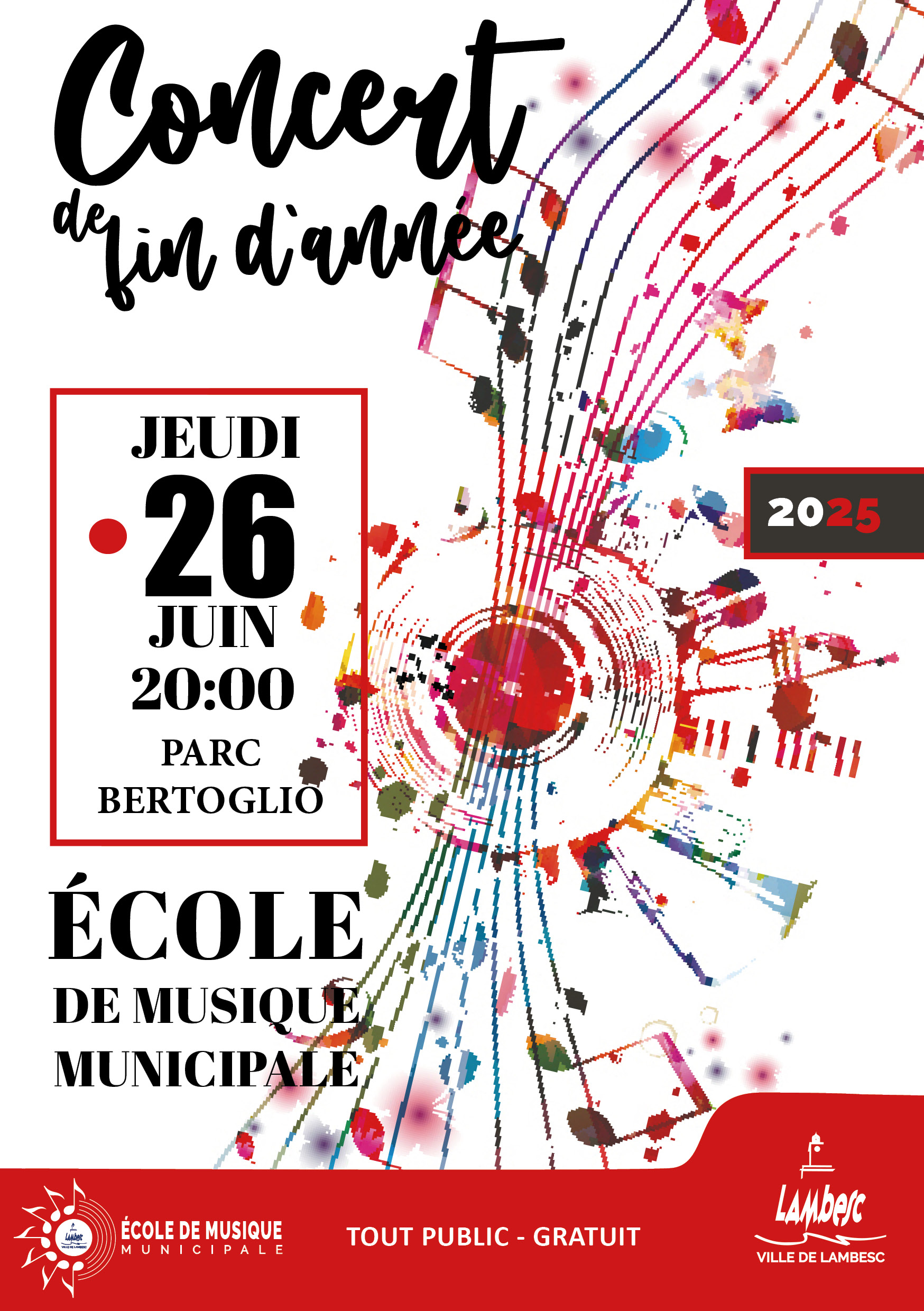 Concert de fin d'anne de l'Ecole de Musique