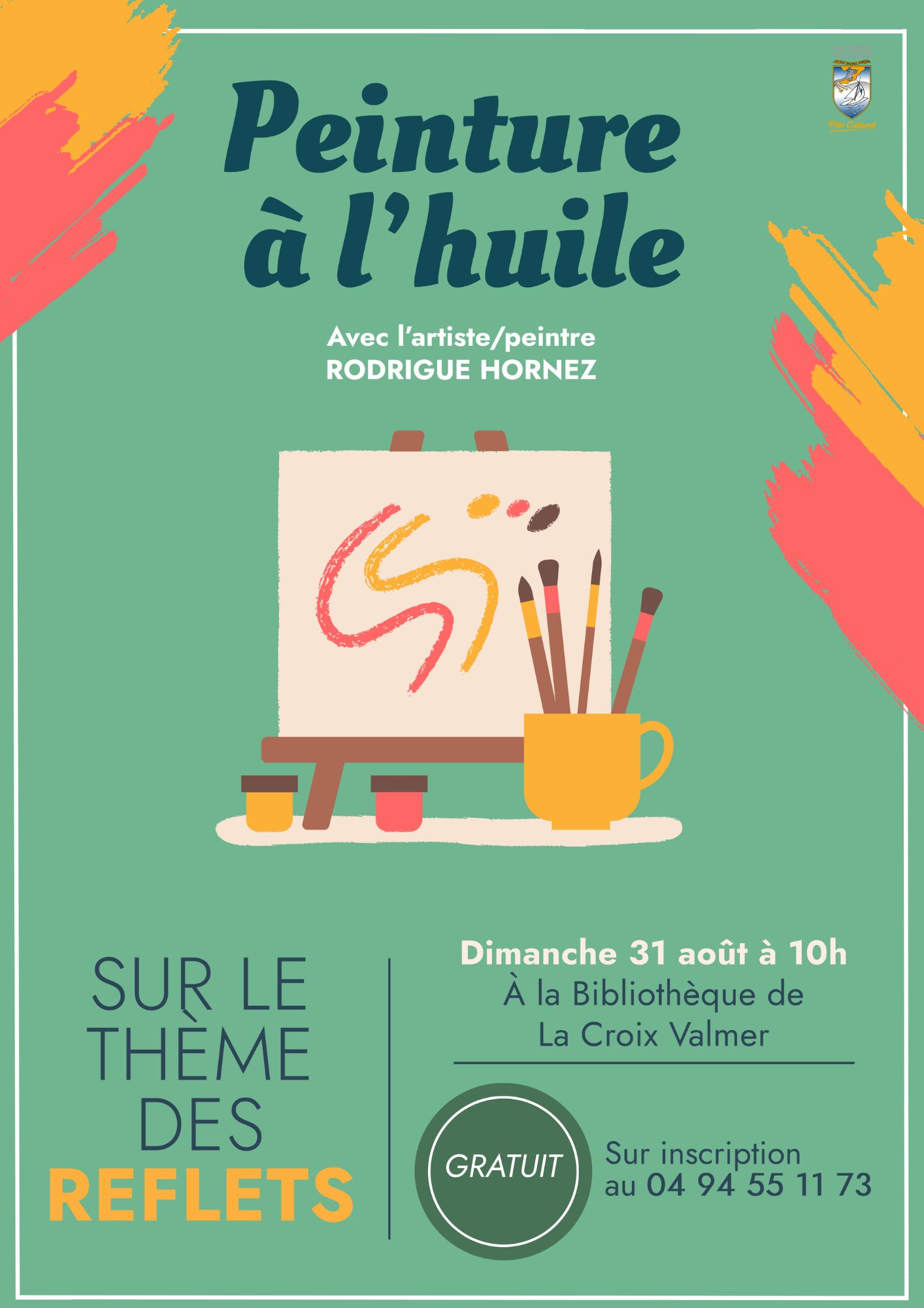 Atelier peinture  l'huile : Les reflets