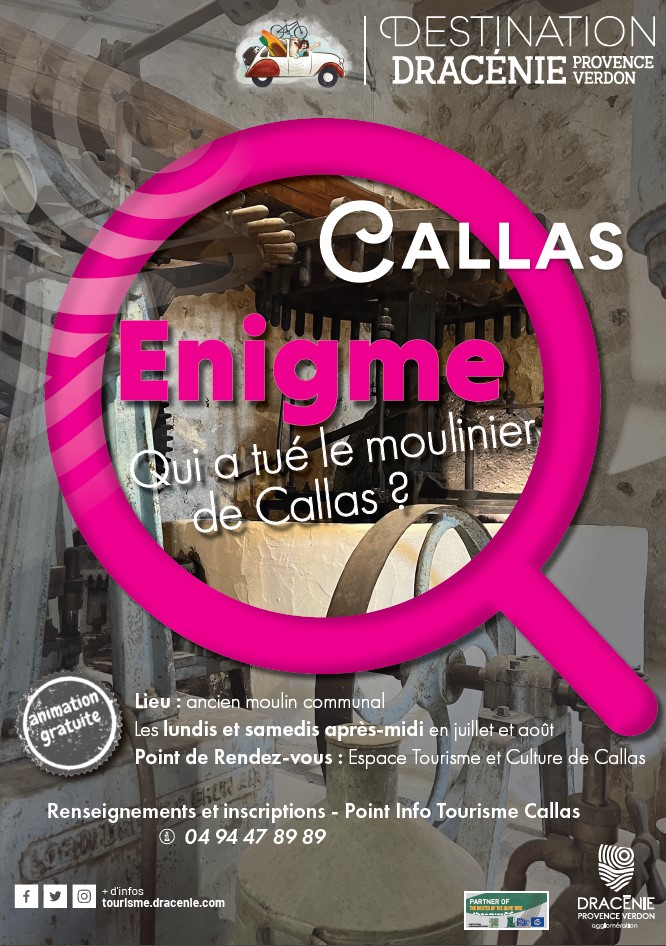Animation Jeu - Enigme : Qui a tu le moulinier de Callas ?