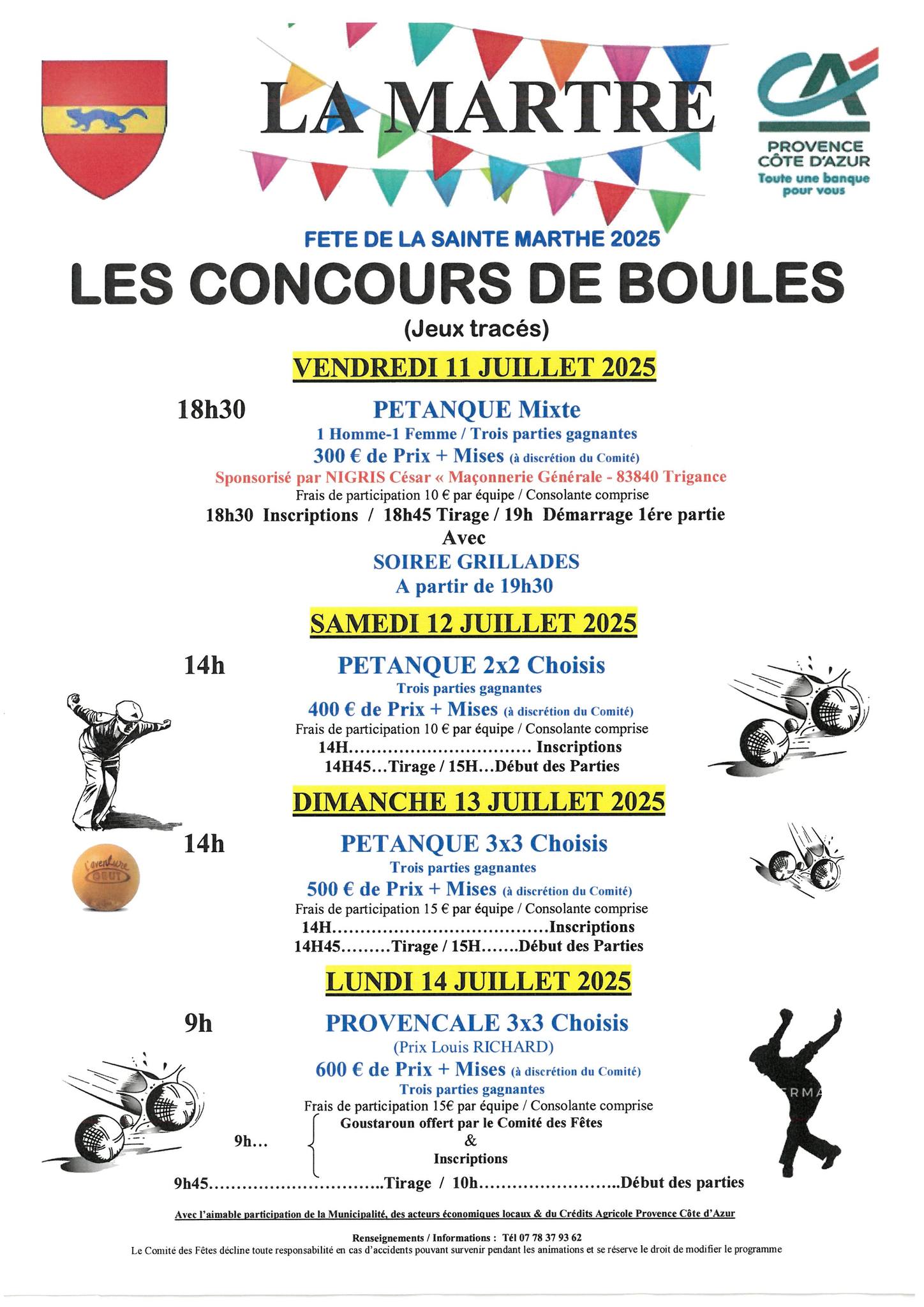 Concours de boules de la Sainte-Marthe