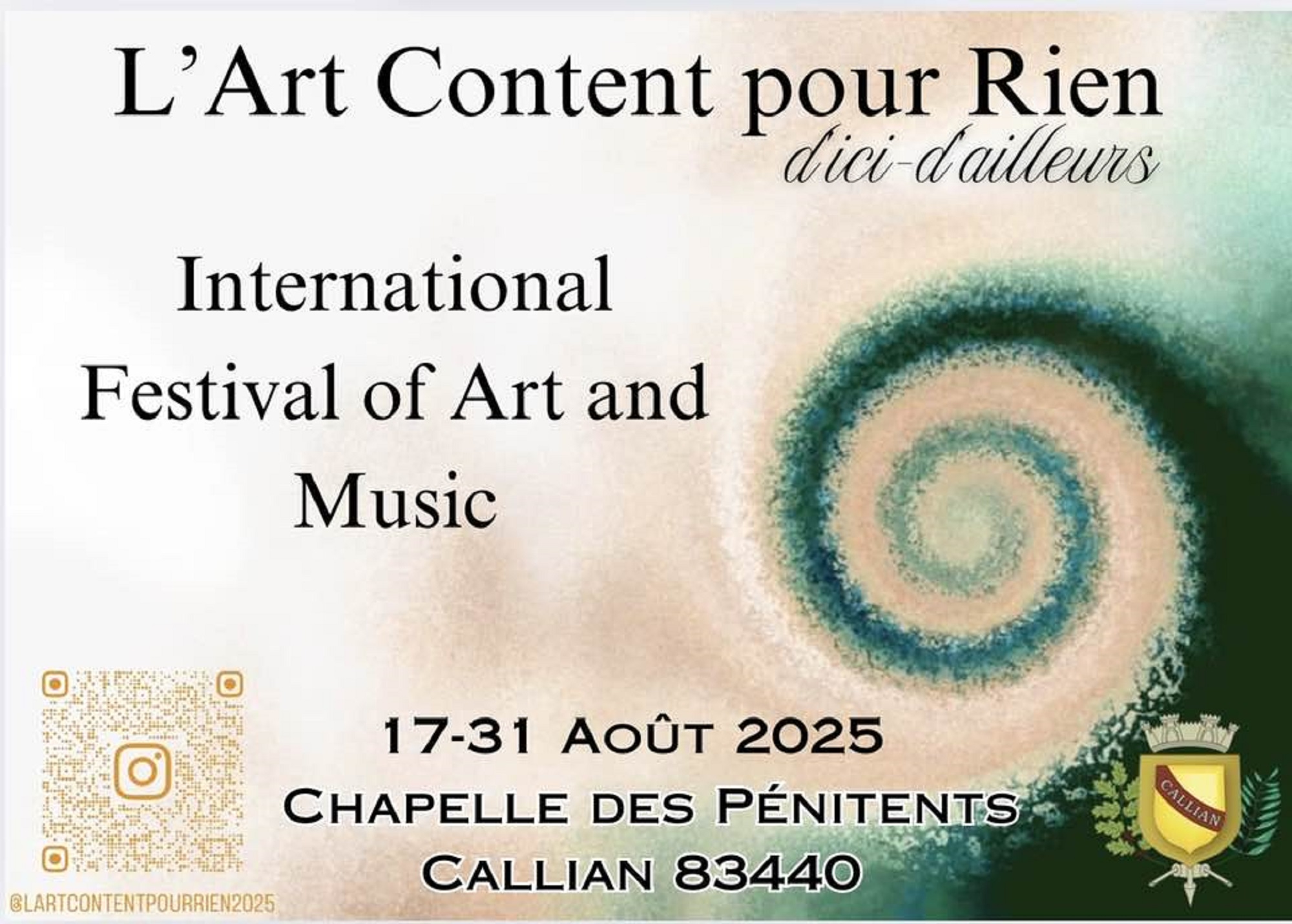 FESTIVAL l 'Art Content pour Rien - GRATUIT