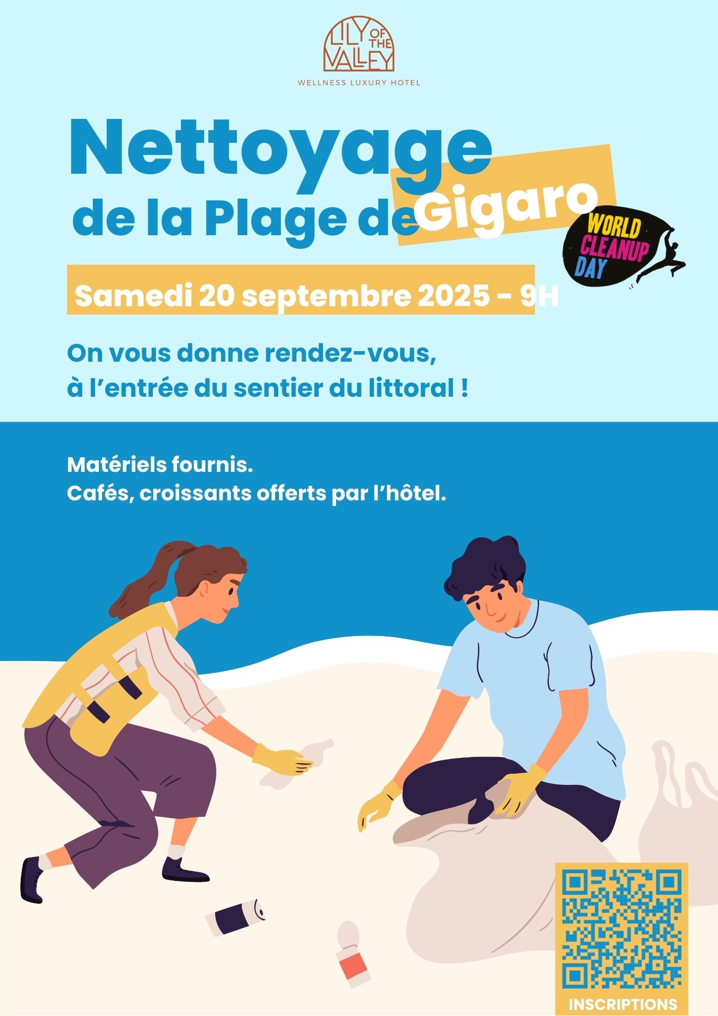 World Clean-up Day : Nettoyage de la plage