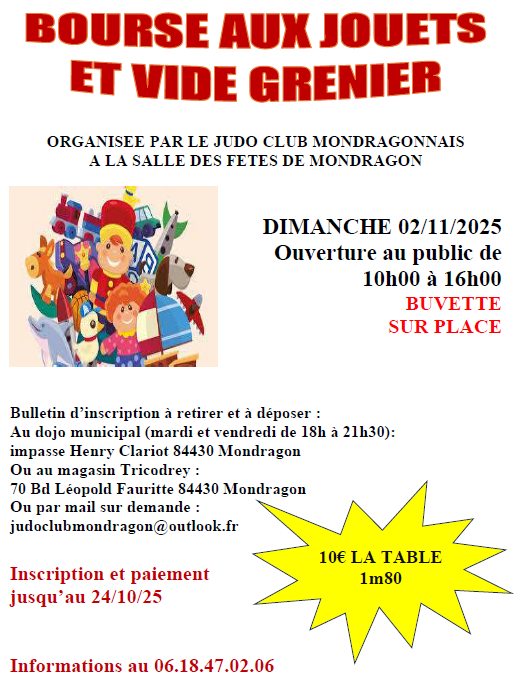Bourse aux jouets et vide grenier