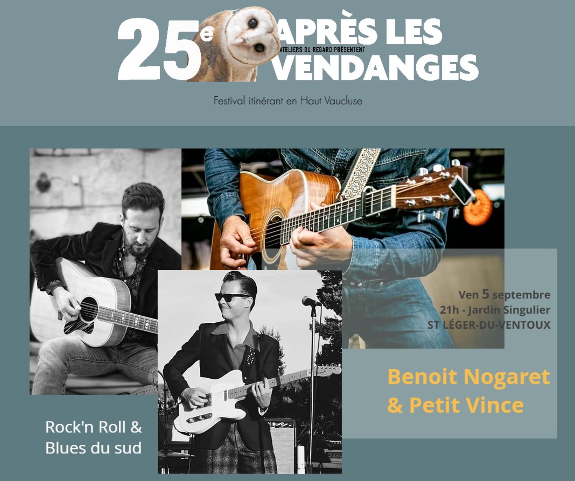 Concert Benoit Nogaret et Petit Vince - Festival Aprs les Vendanges