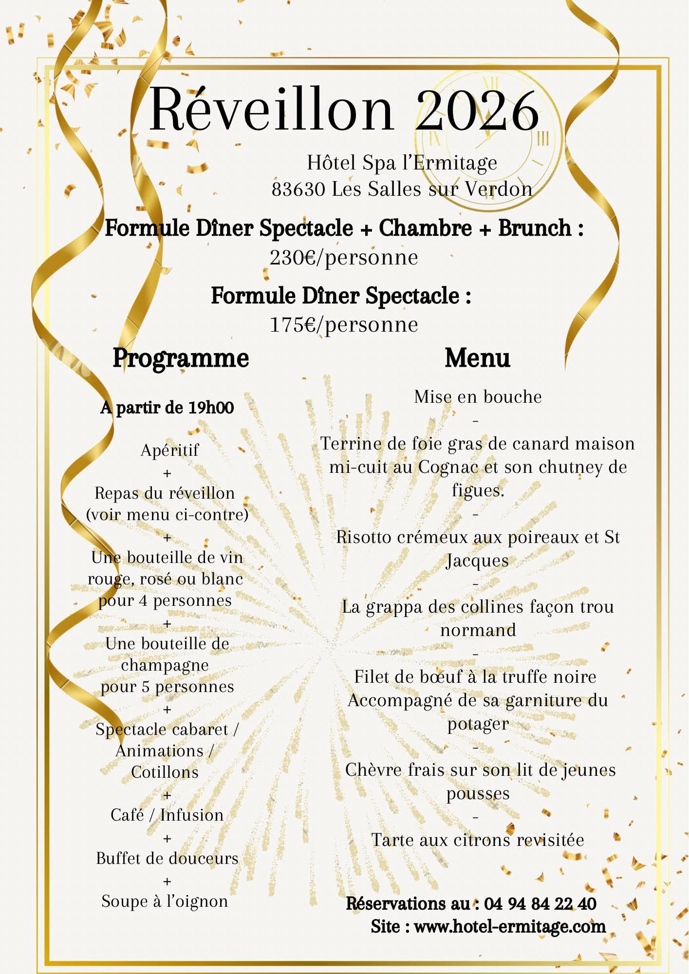 Rveillon  l'Ermitage