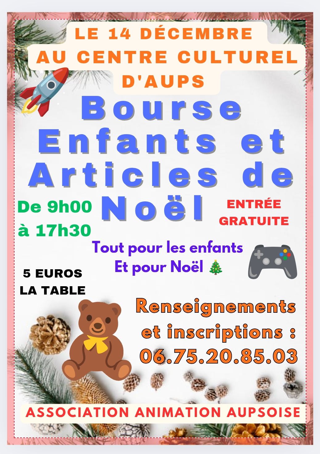 Bourse enfants et articles de Nol