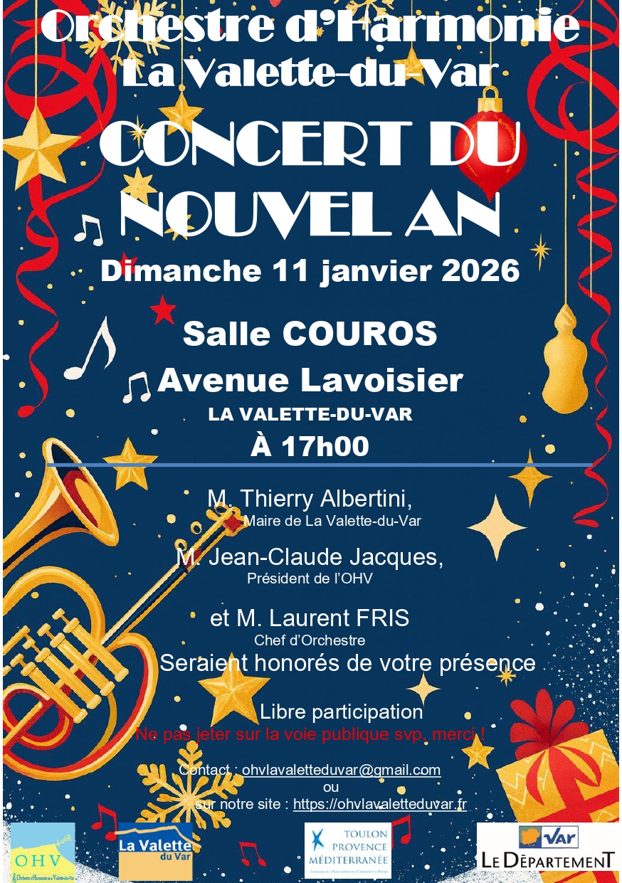 Concert du Nouvel An de l'Orchestre d'Harmonie de La Valette