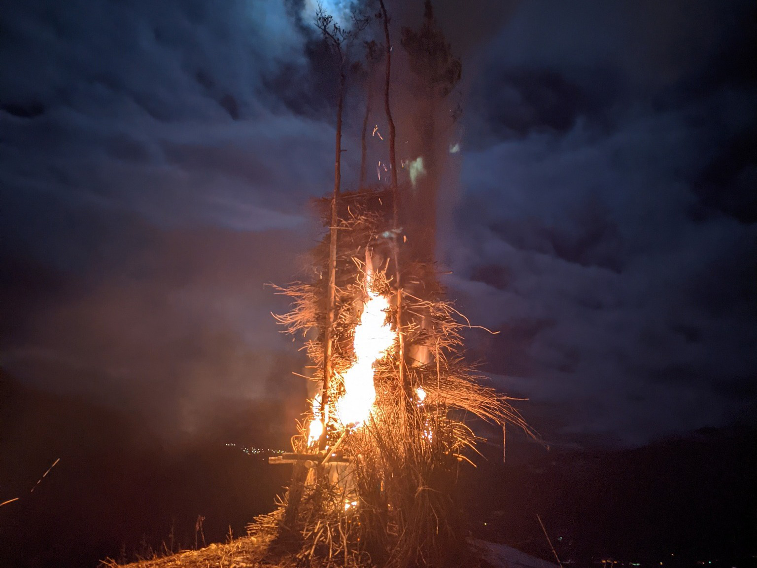 Froustets - feux de joie de No�l