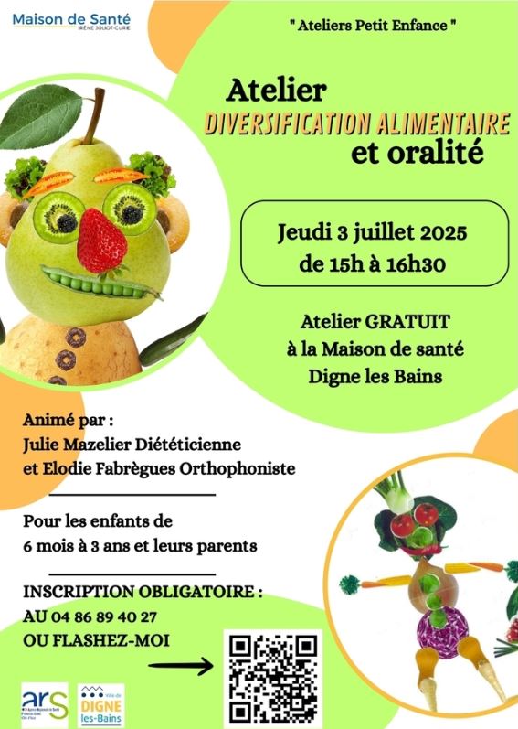 Atelier diversification alimentaire et oralit