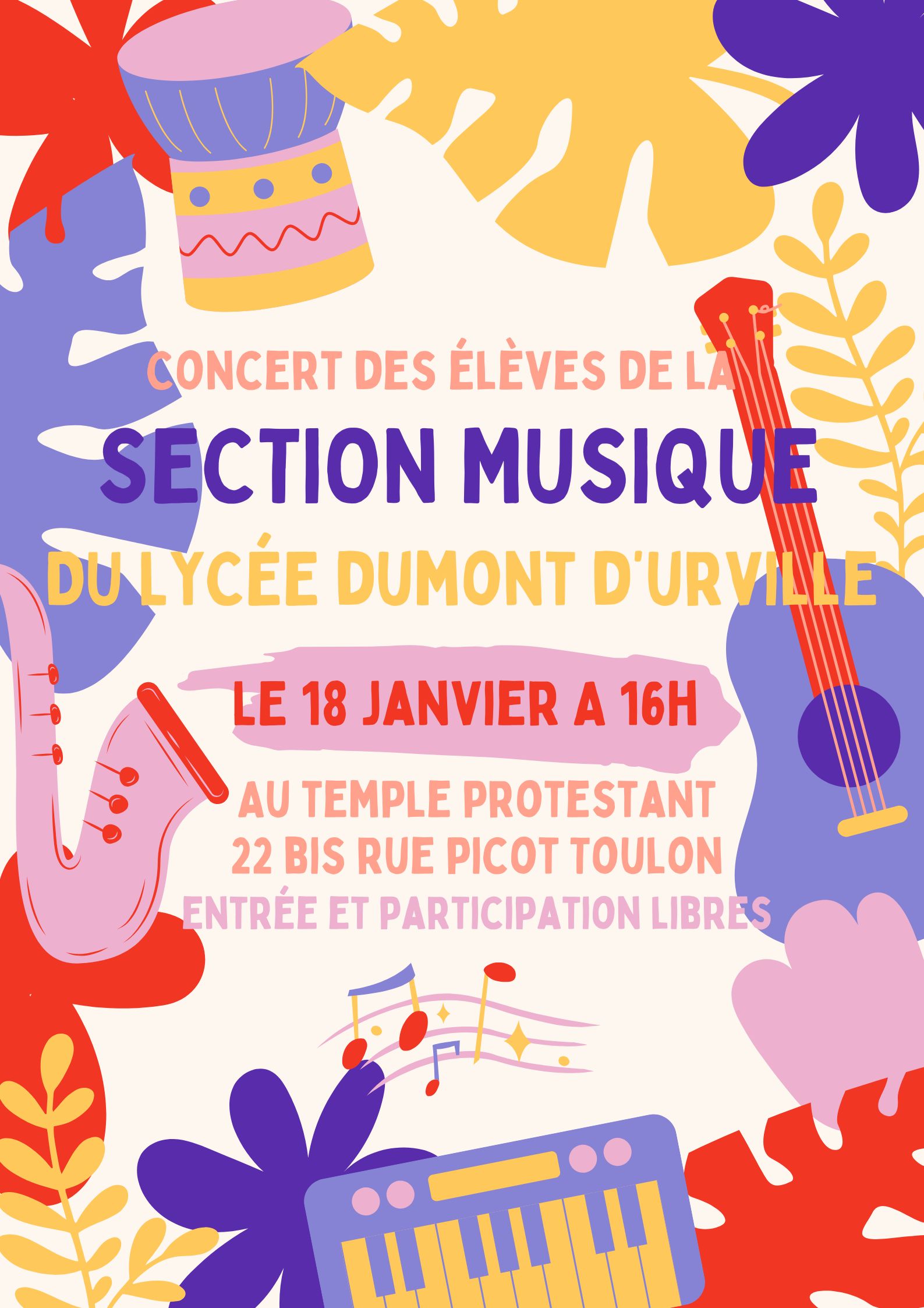 Concert d'�l�ves de la section Musique du Lyc�e Dumont D'urville