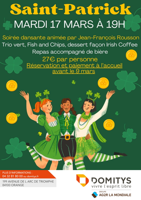 Saint Patrick - Repas dansant