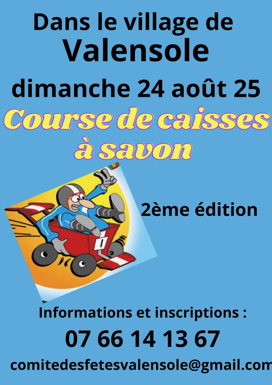 Course de caisse  savon : 2me dition