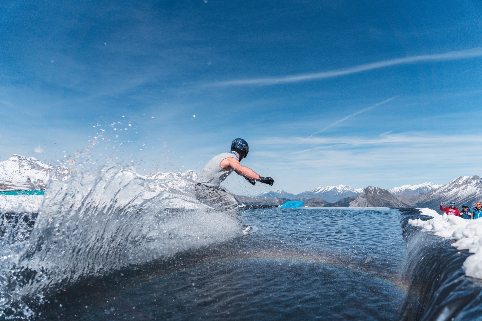Waterslide et barbecue au snowpark