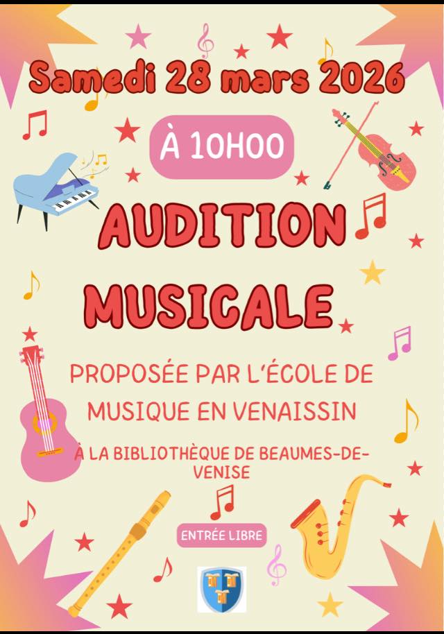 Audition musicale de l'Ecole de Musique en Venaissin