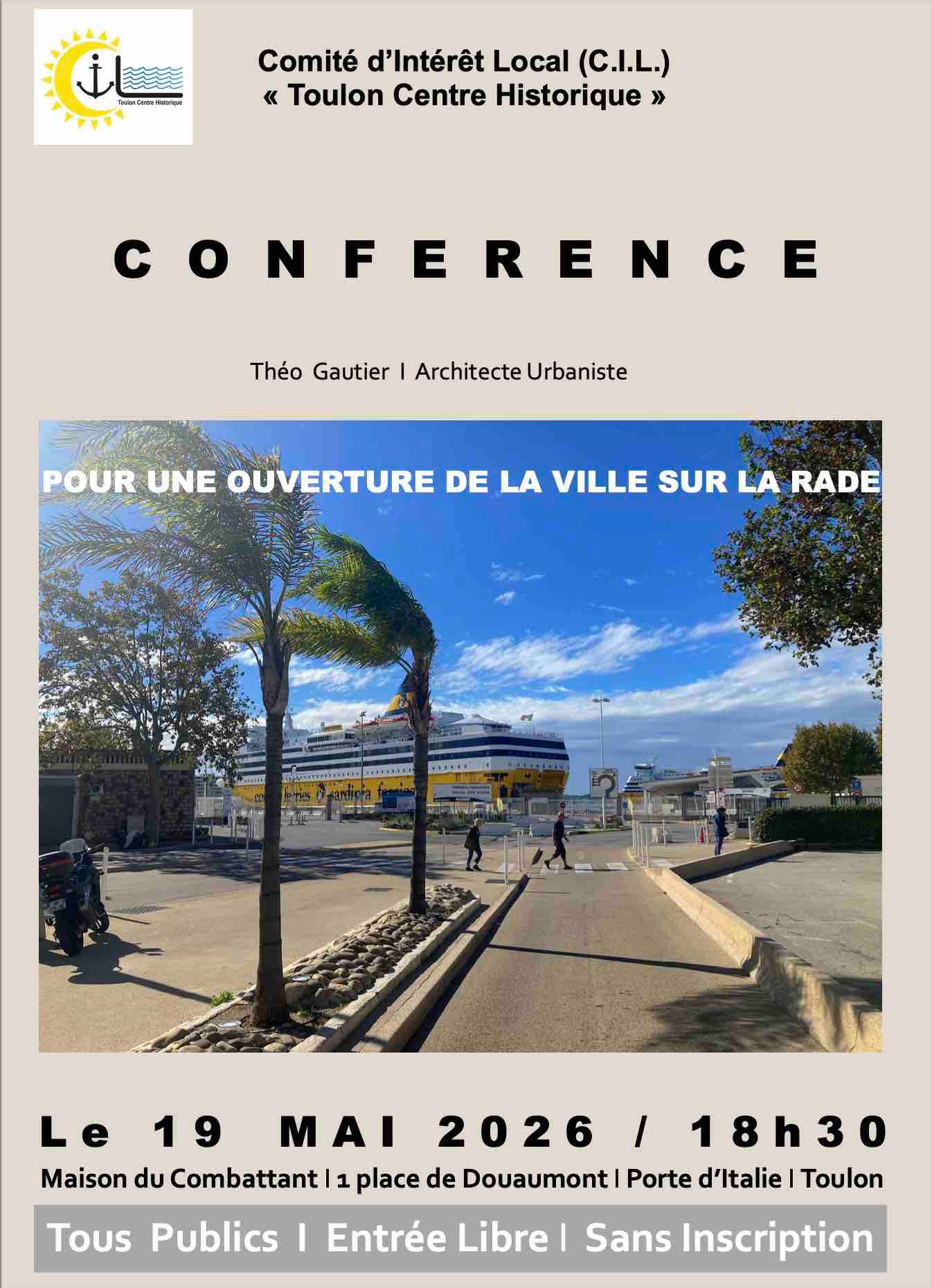 Conf�rence - Pour une ouverture de la ville sur la rade