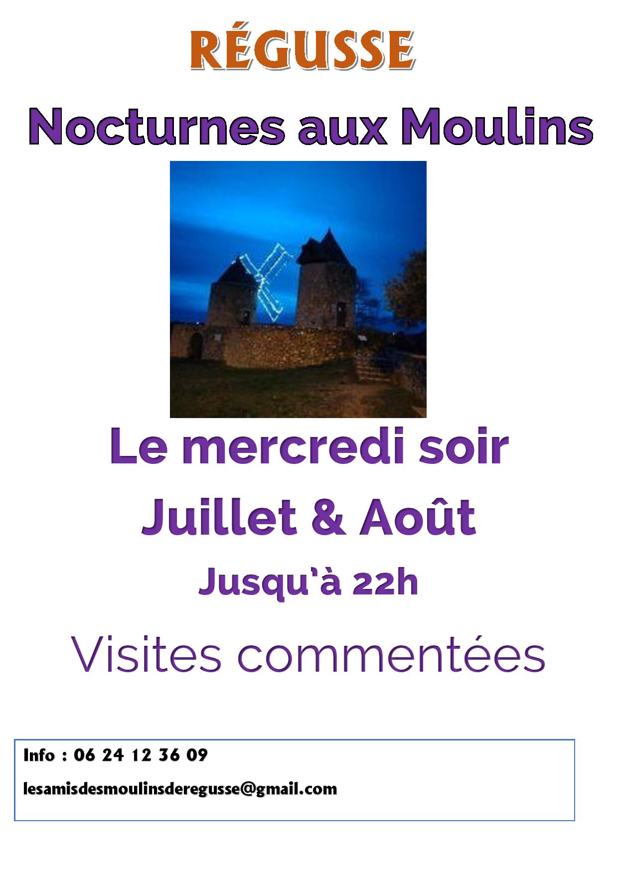 Visite nocturne des Moulins de Rgusse