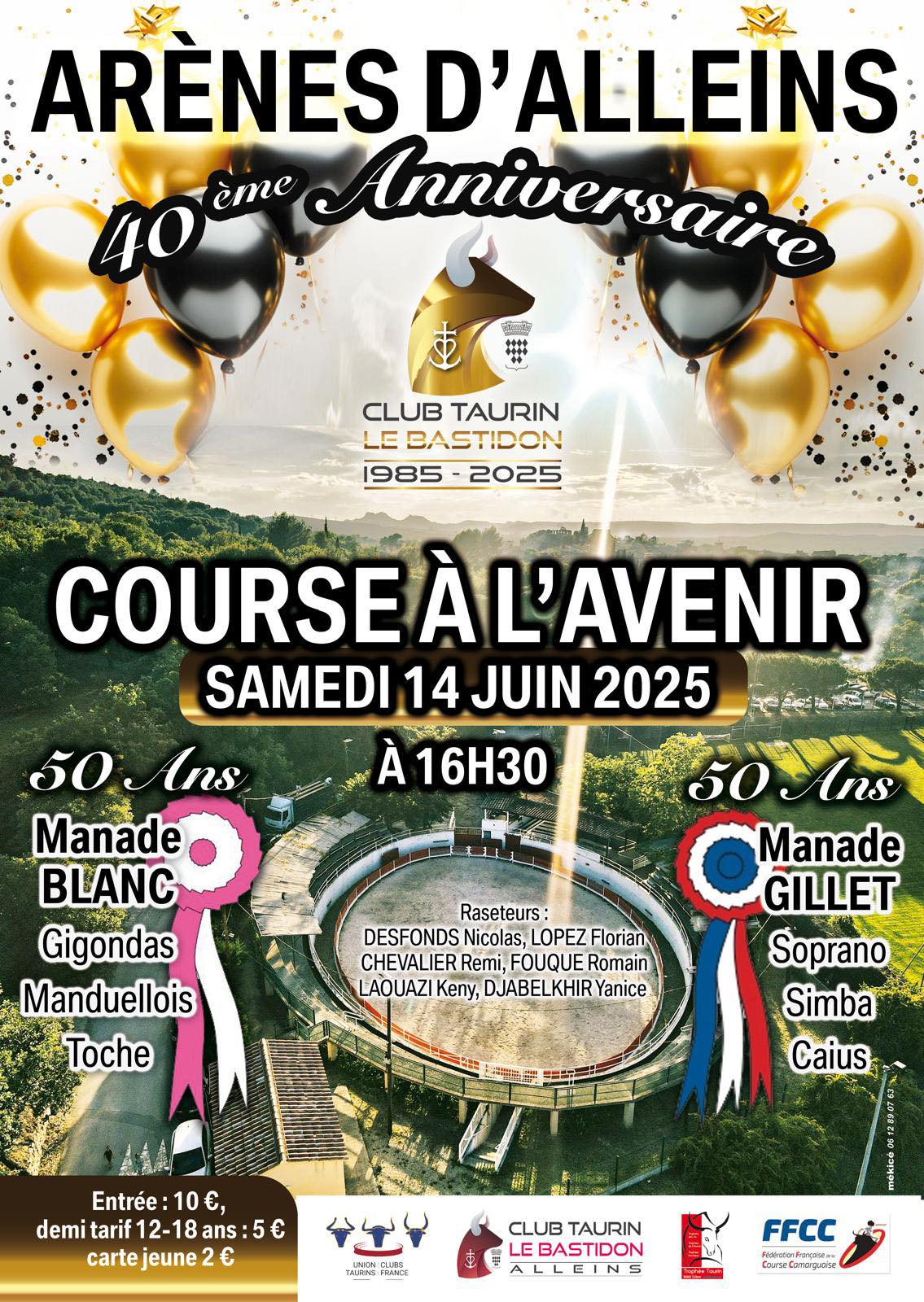 Course camarguaise : Course  l'Avenir - 40 ans des arnes d'Alleins