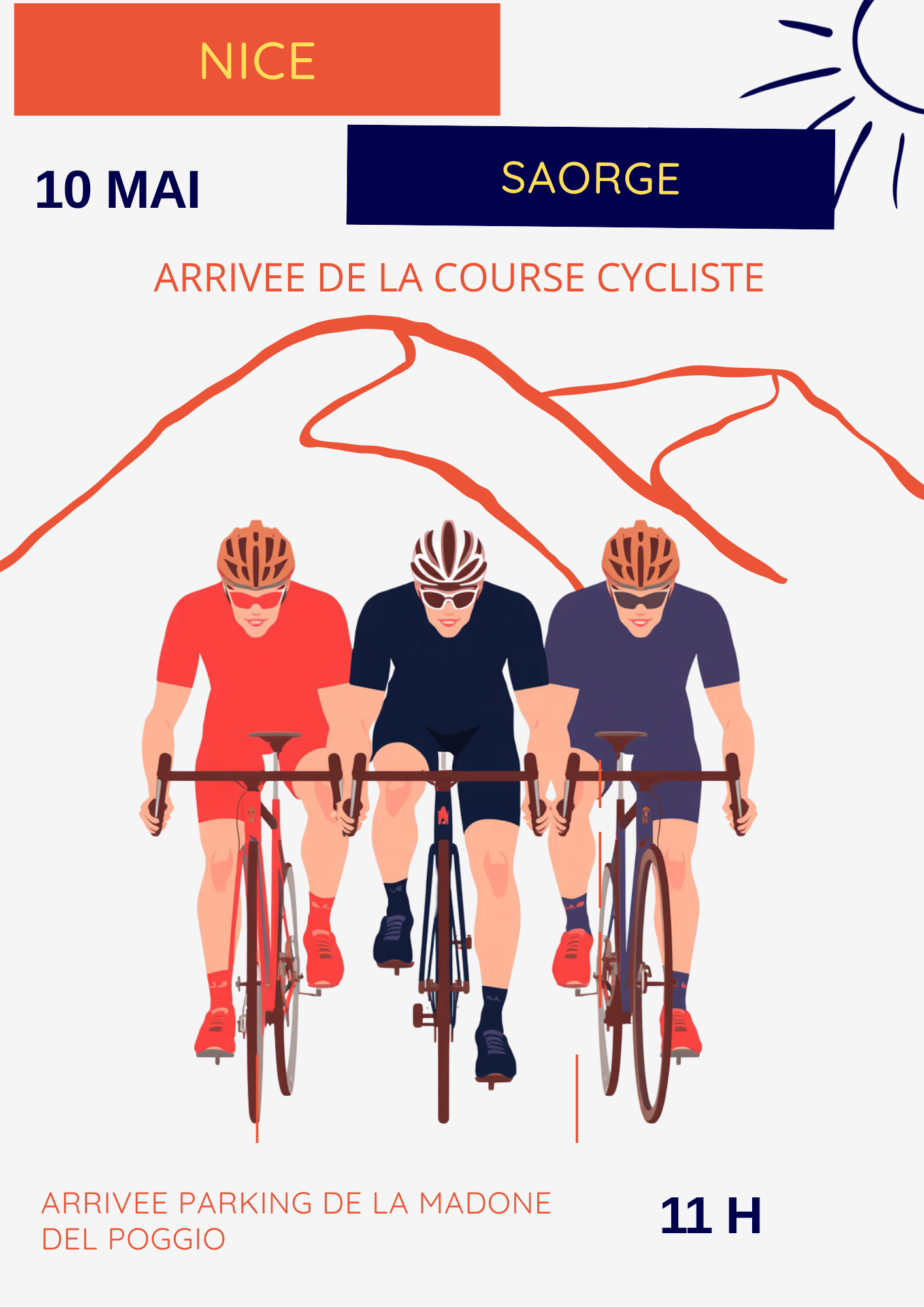 Arriv�e de la course cycliste 