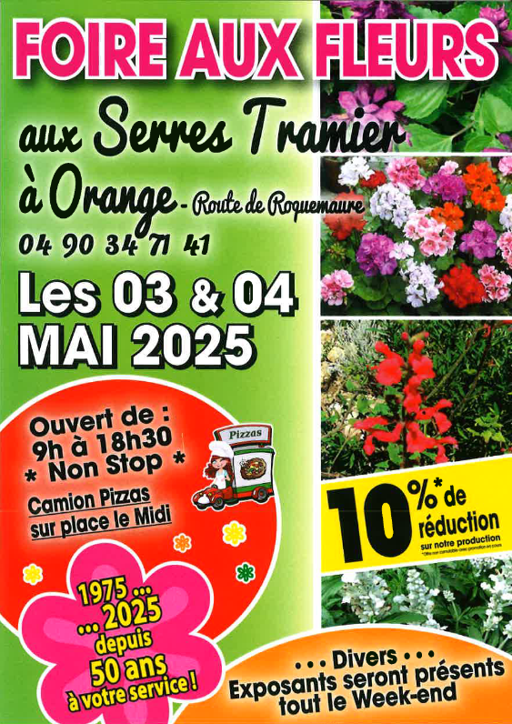 Foire aux fleurs et concert aux Serres Tramier