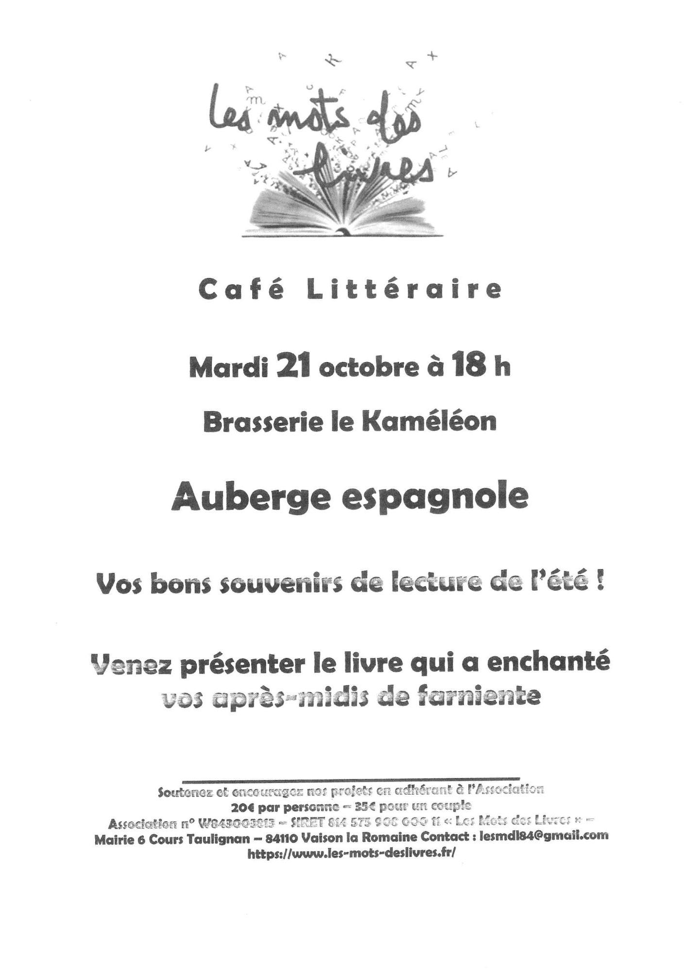 Caf littraire 'Souvenirs de lecture estivale'