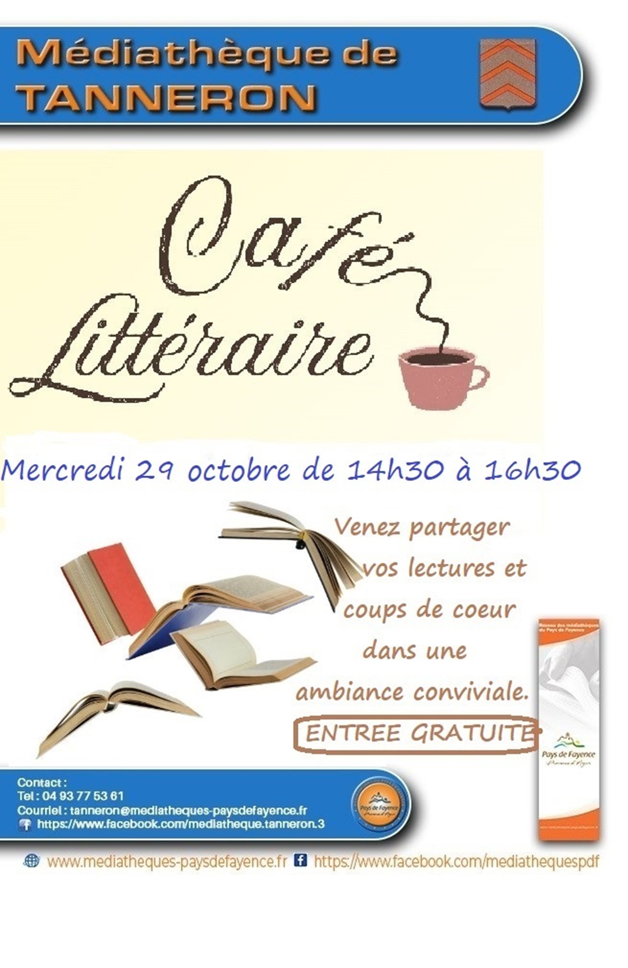 Caf littraire  la mdiathque