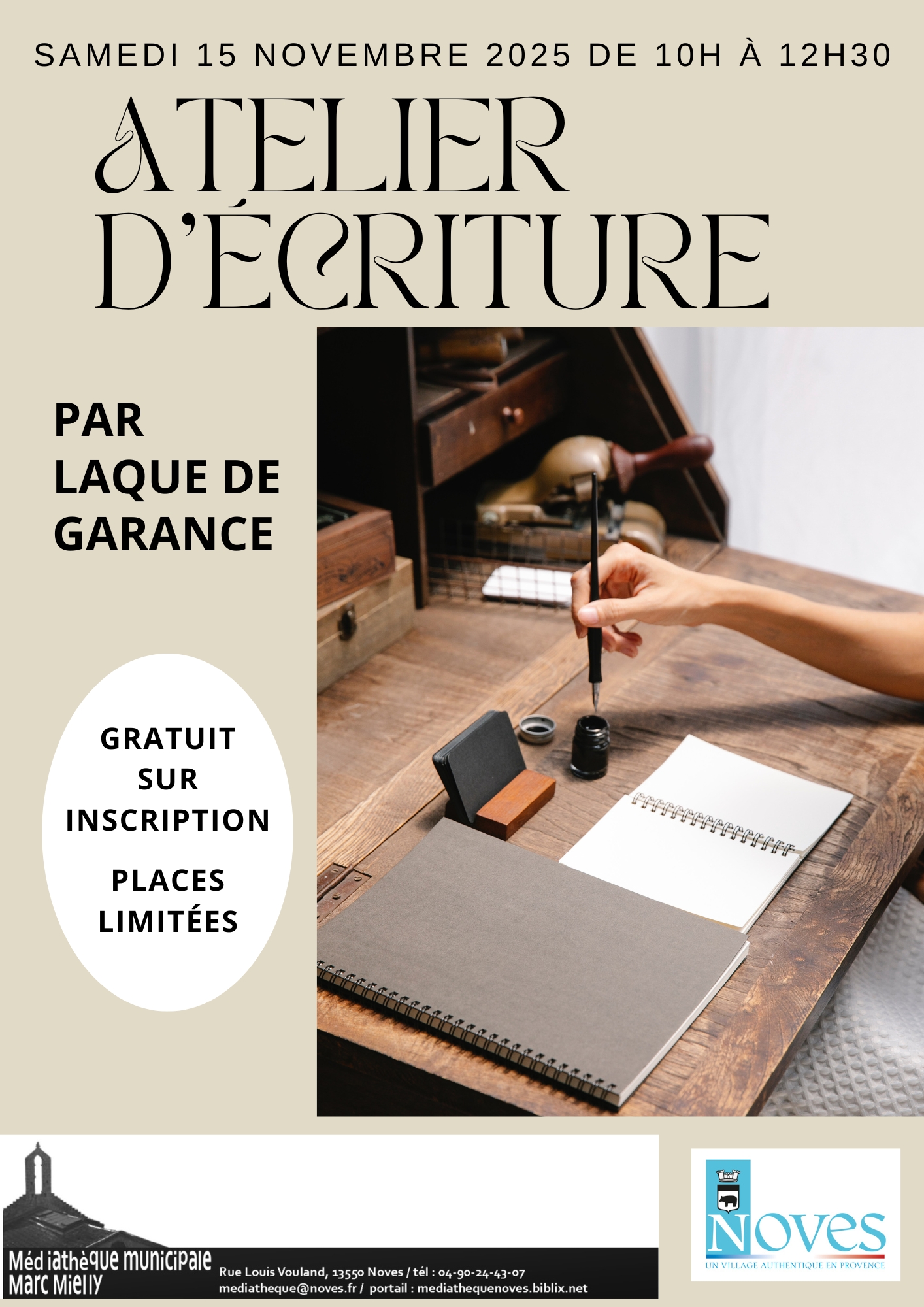Atelier dcriture par Laque de Garance
