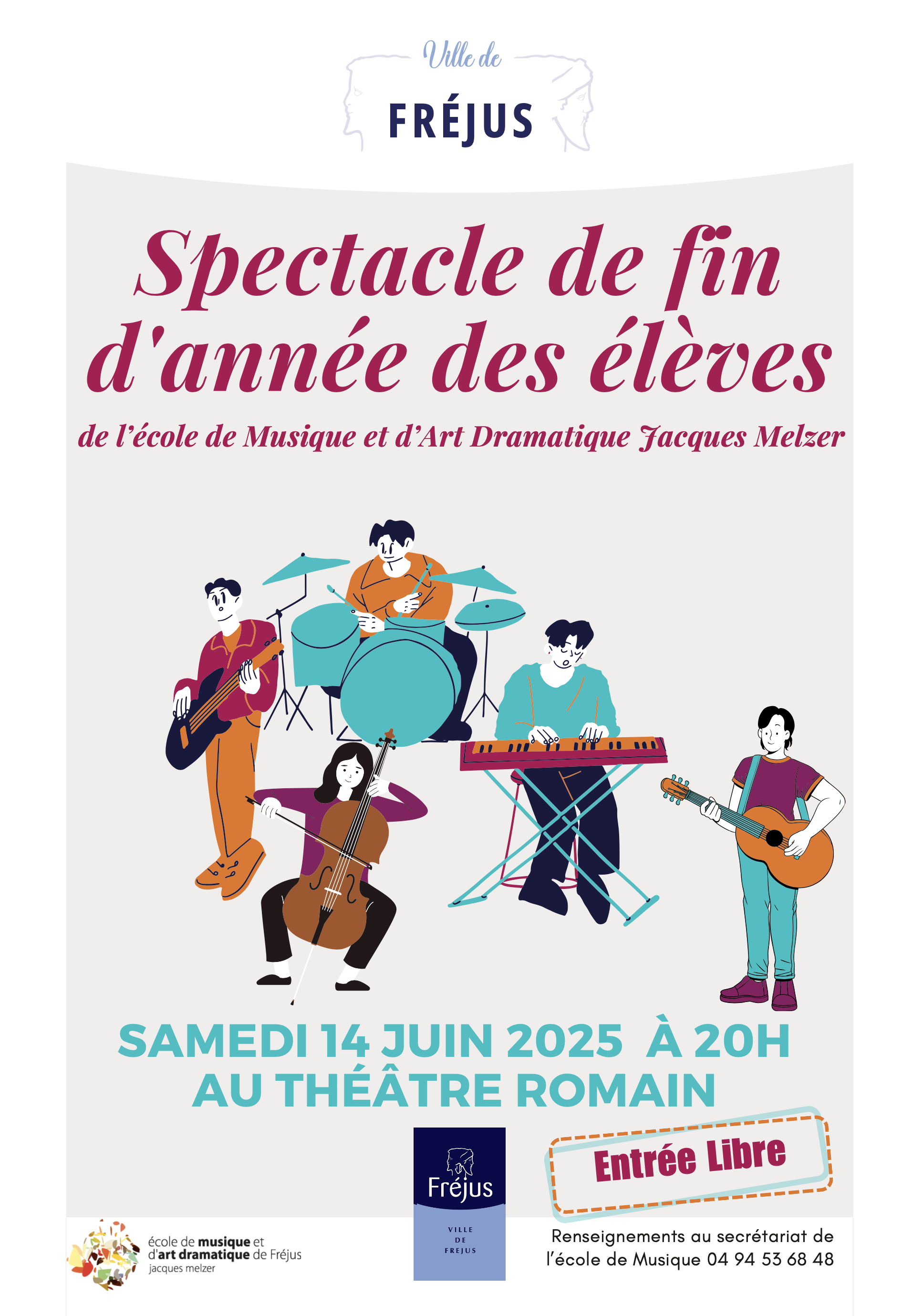 Spectacle de fin d'anne des lves de l'cole de Musique et d'Art Dramatique Jacques Melzer