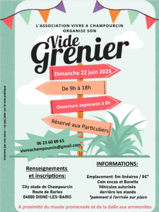Vide Grenier  Champourcin
