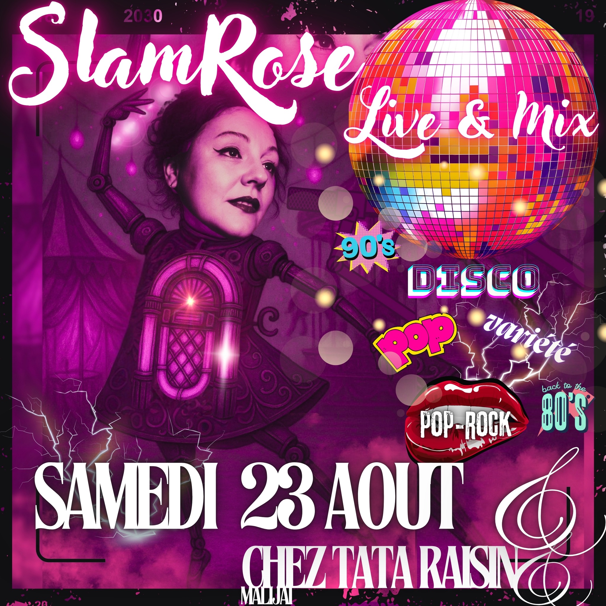 Concert Slam-Rose Chez Tata Raisin