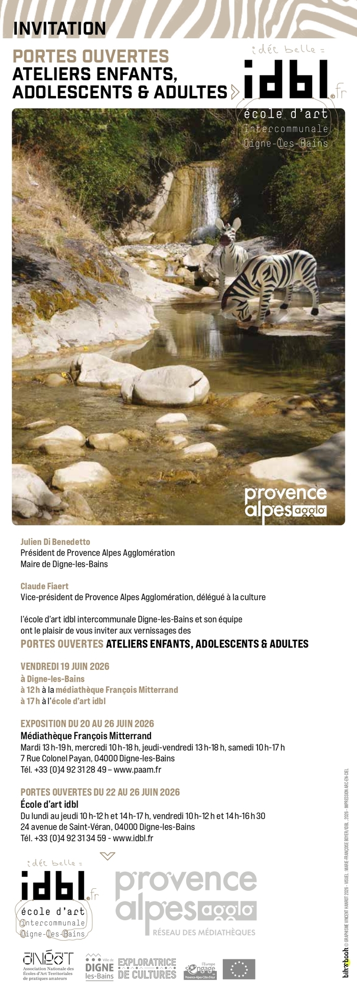 Portes ouvertes des ateliers enfants, adolescents et adultes idbl