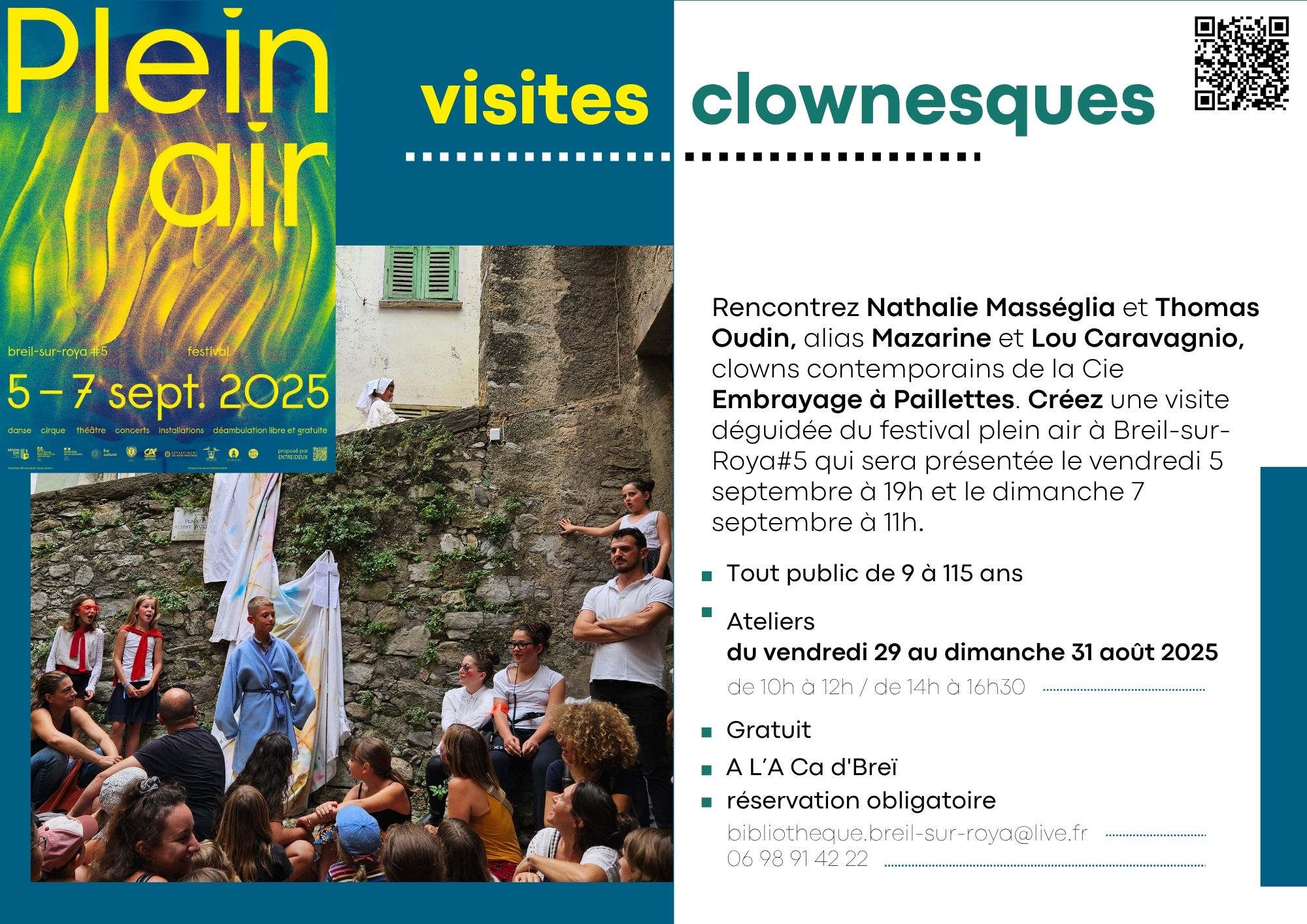 Ateliers Visites clownesques - dans le cadre du festival Plein air ee dition