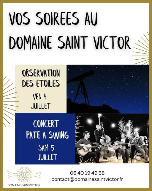 Concert de Pte  Swing au Domaine Saint Victor  La Tour d' Aigues