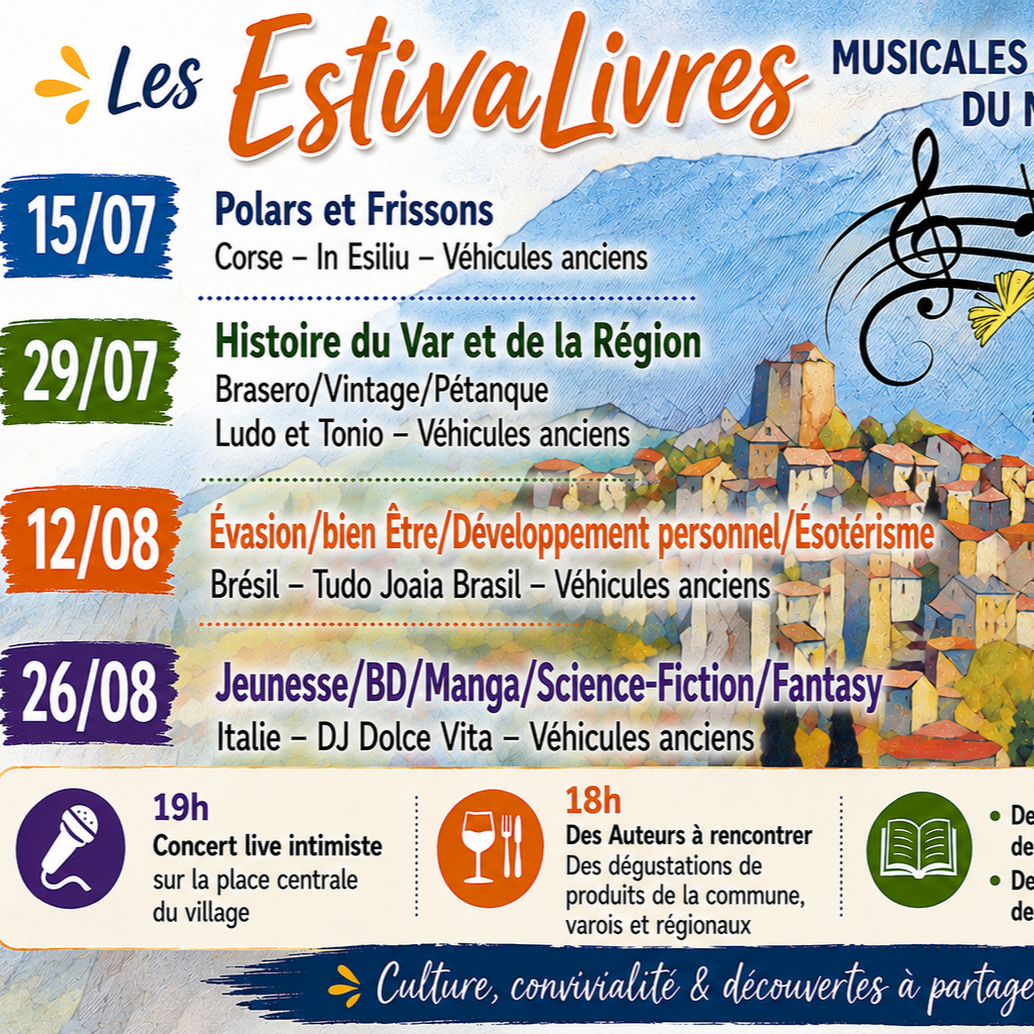 Les Estivalivres musicales et gourmandes du Revest
