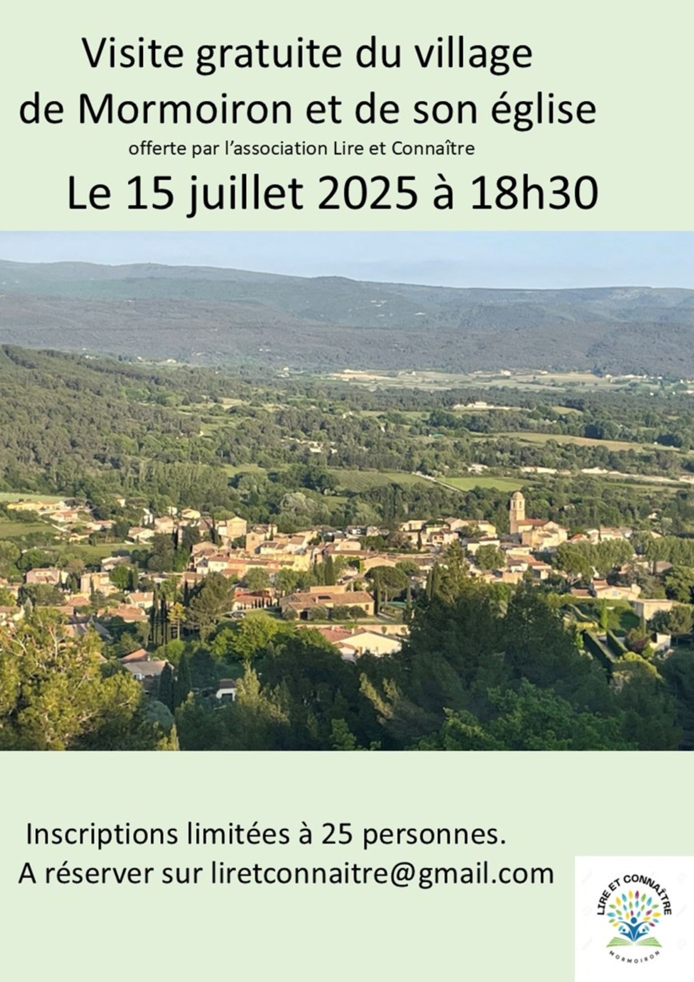 Visite du centre de Mormoiron et de son glise
