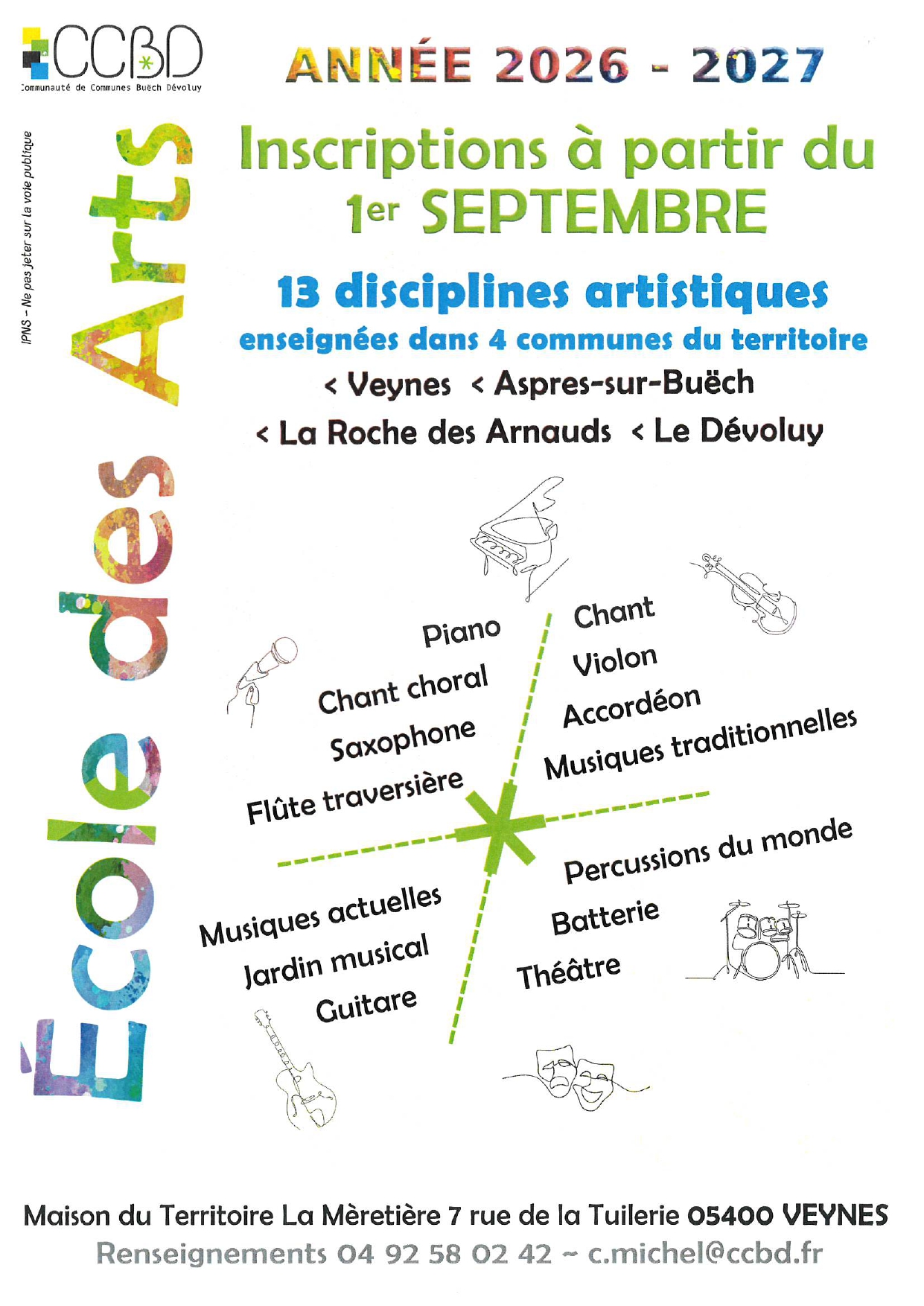 Rentr�e de l'Ecole des Arts