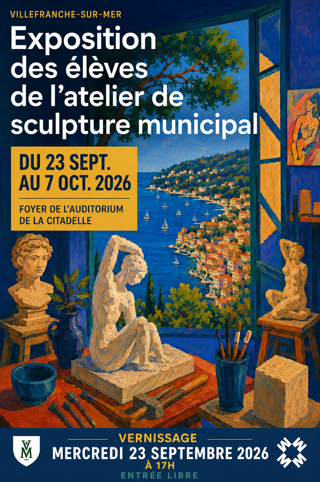 Exposition des �l�ves de l�atelier municipal de sculpture