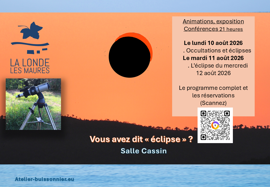 Animations Eclipse avec l'Atelier Buissonier