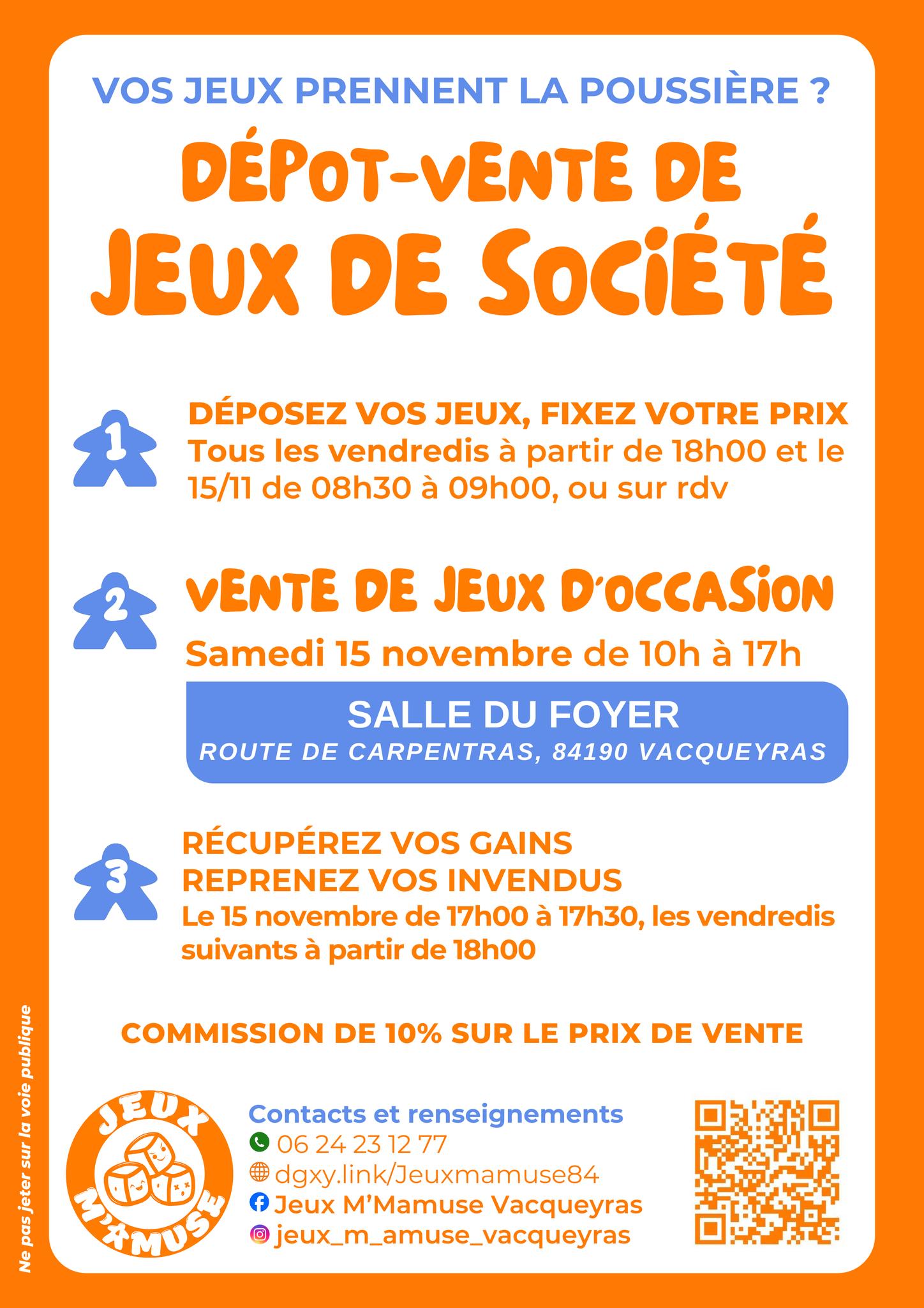 Vente de jeux d'occasion
