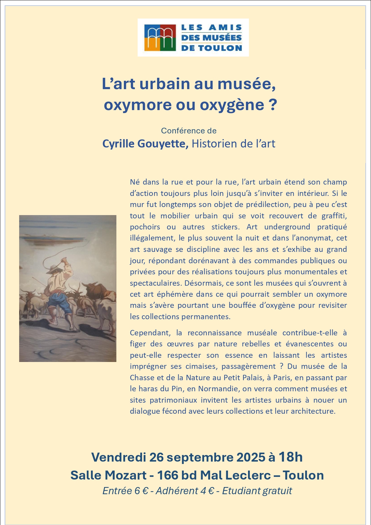Confrence - Lart urbain au muse, oxymore ou oxygne ?