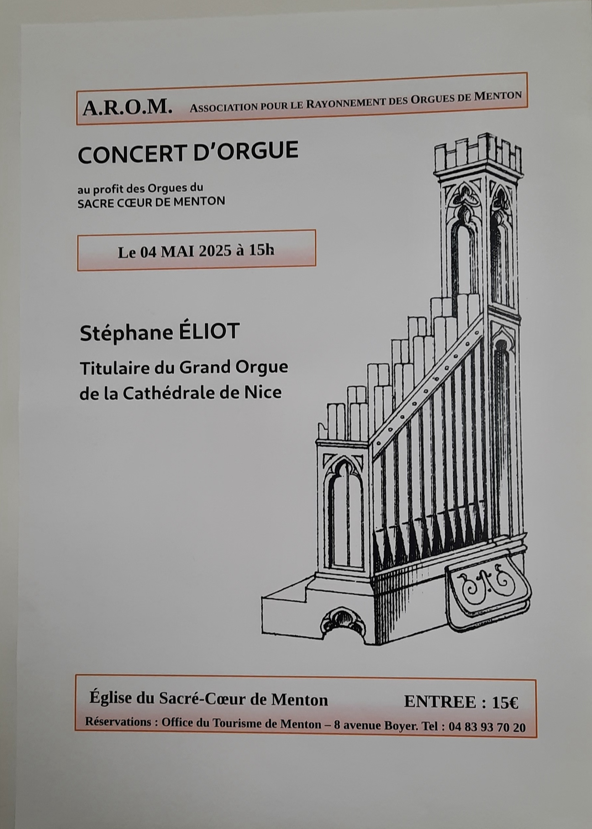 Concert d'orgue  Menton