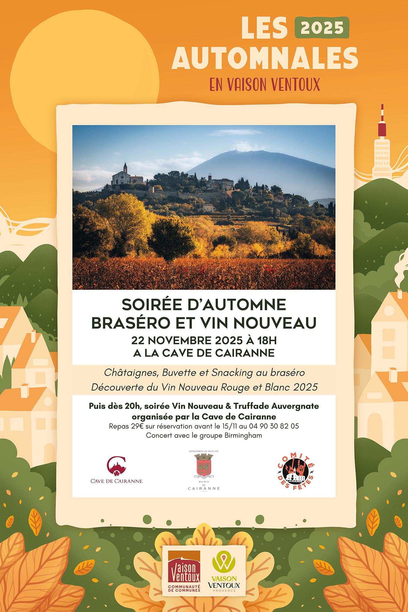 Soire d'Automne, Brasro et Vin Nouveau - Les Automnales en Vaison Ventoux