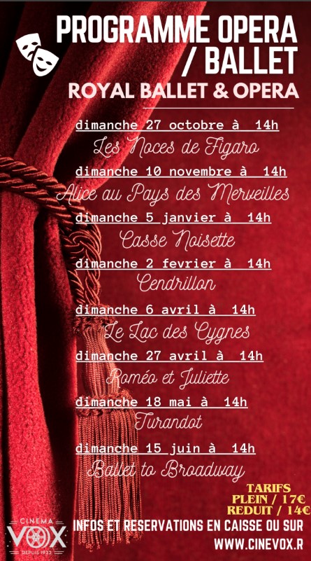 Opras et Ballets sur grand cran