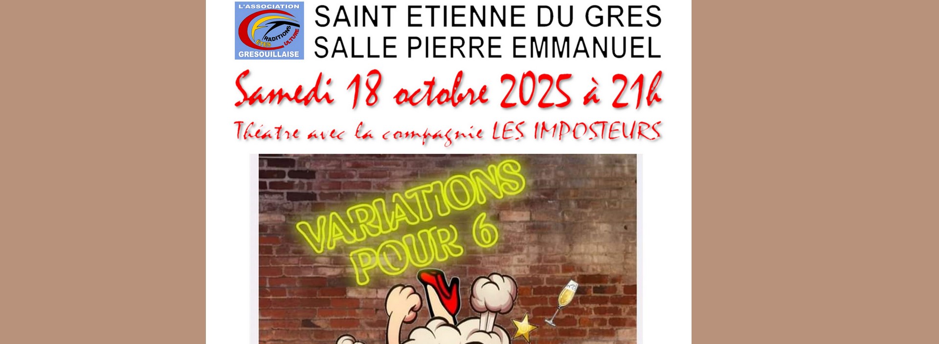 Thetre par la Compagnie Les Imposteurs 'Variations pour 6 '