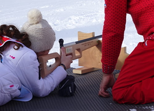 Initiation au biathlon avec l'ESF