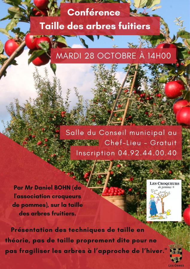 Confrence : la taille des arbres fruitiers