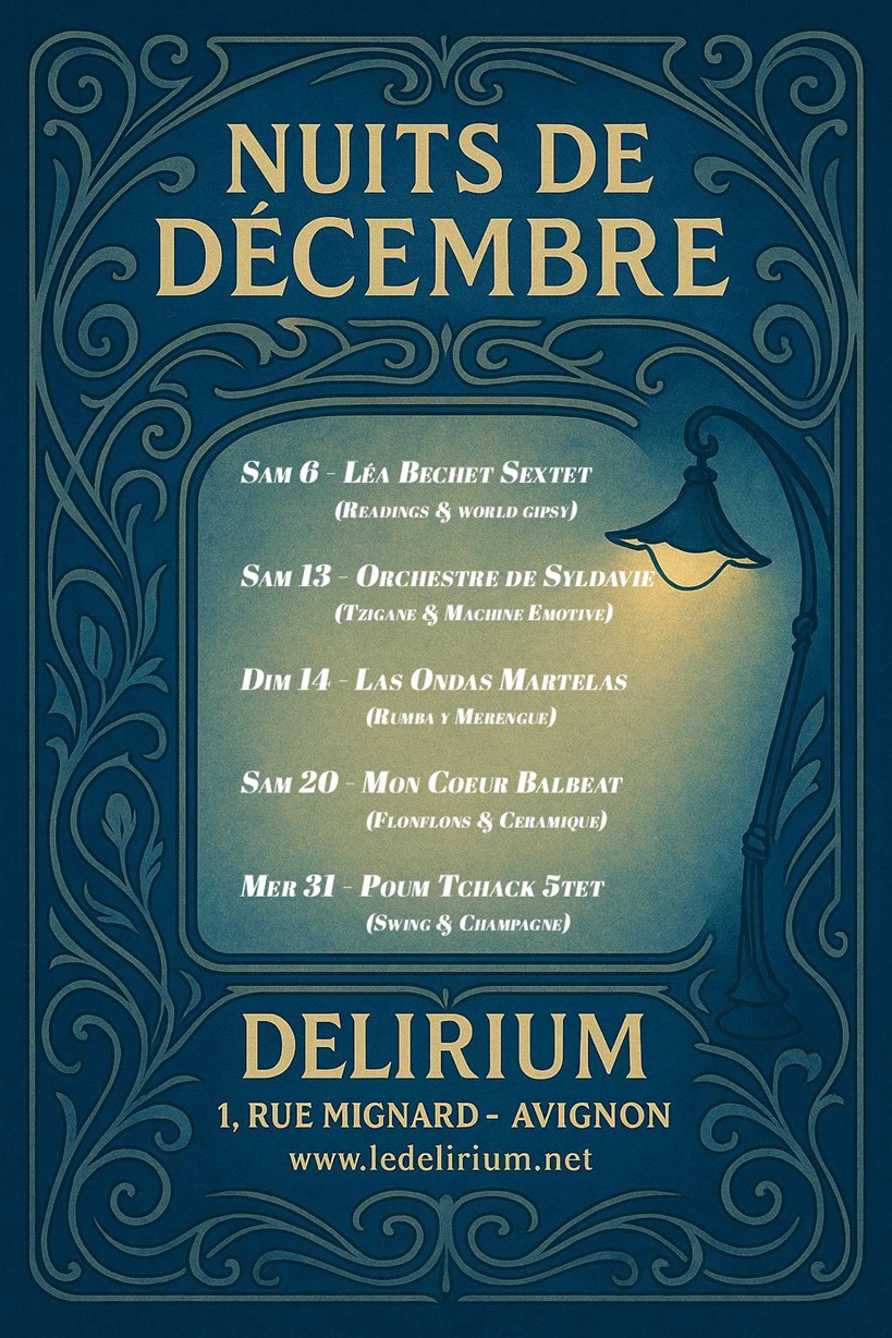 Soires festives au Dlirium