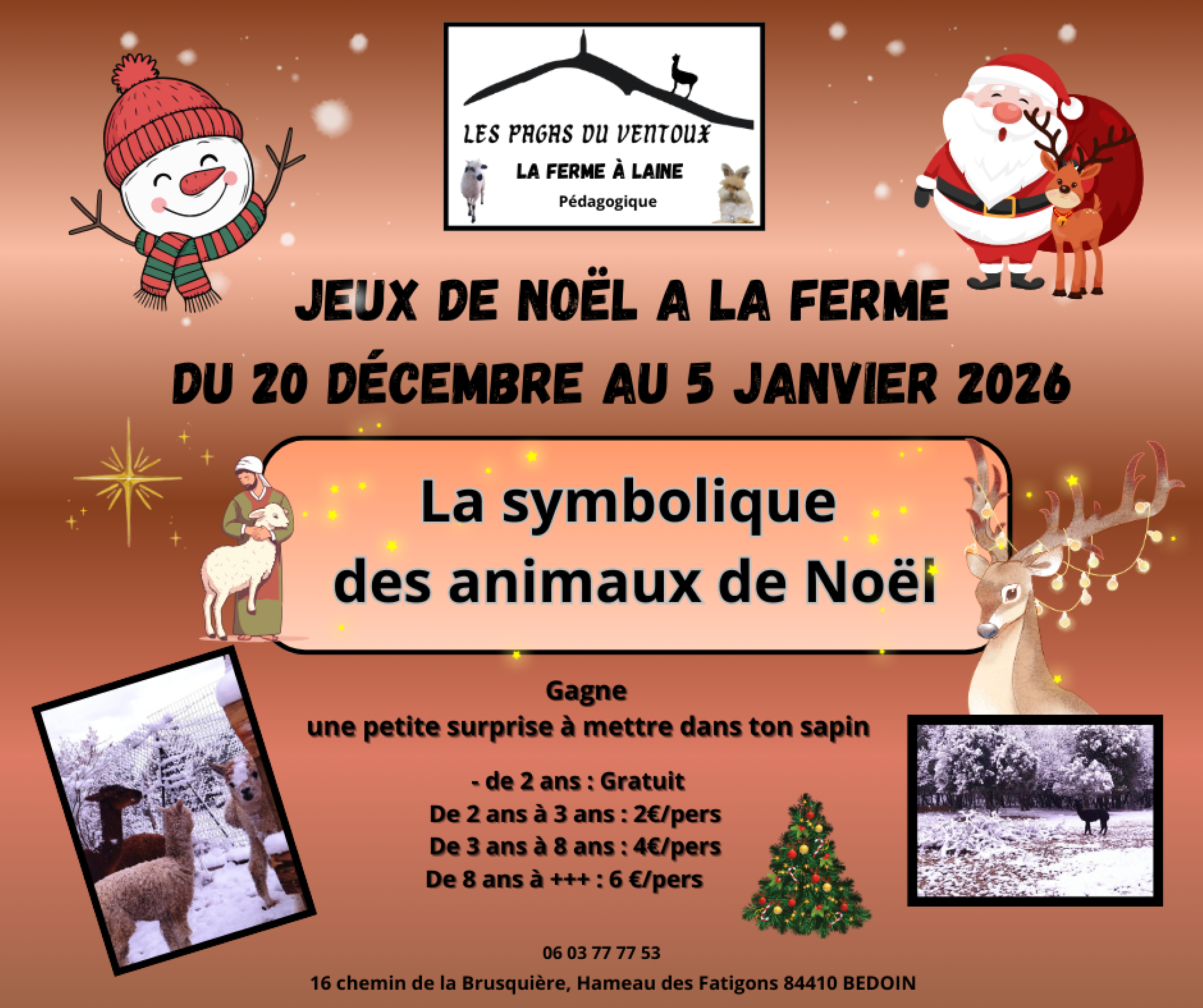 Jeux de Nol  la ferme 