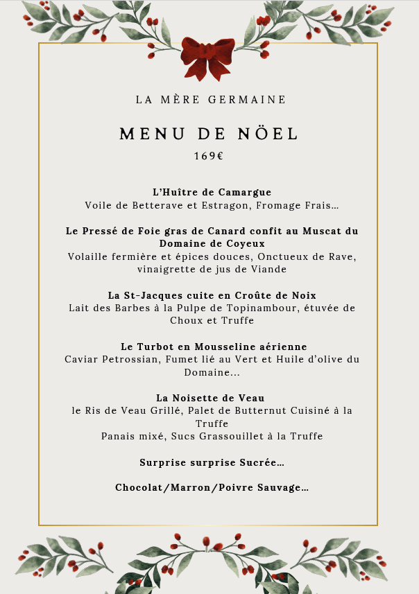 Repas de Nol  la Mre Germaine